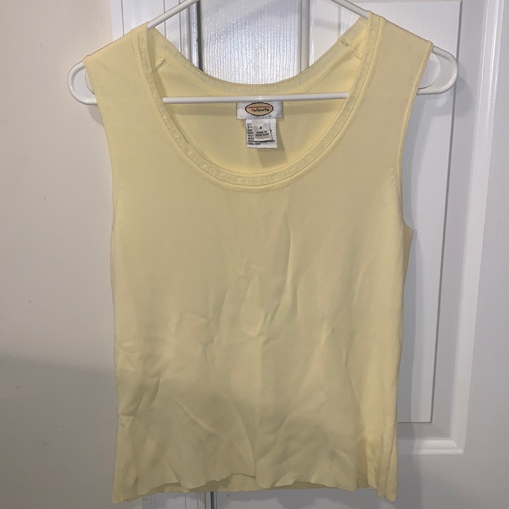 Talbots lace trim tank top